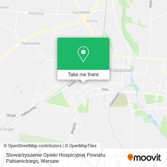 Stowarzyszenie Opieki Hospicyjnej Powiatu Pabianickiego map