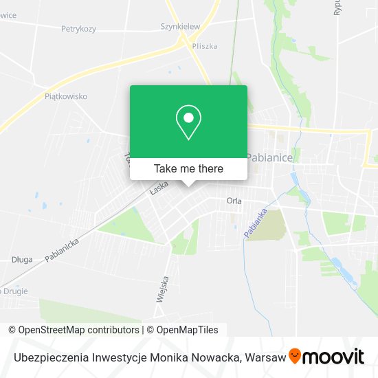 Ubezpieczenia Inwestycje Monika Nowacka map