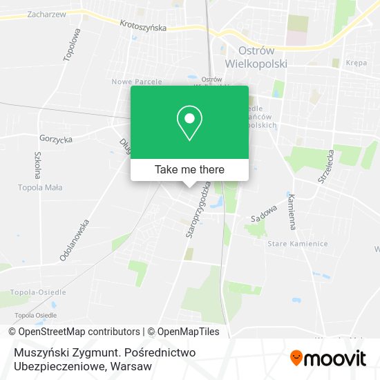 Muszyński Zygmunt. Pośrednictwo Ubezpieczeniowe map