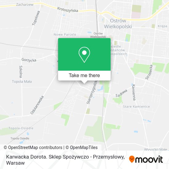 Karwacka Dorota. Sklep Spożywczo - Przemysłowy map