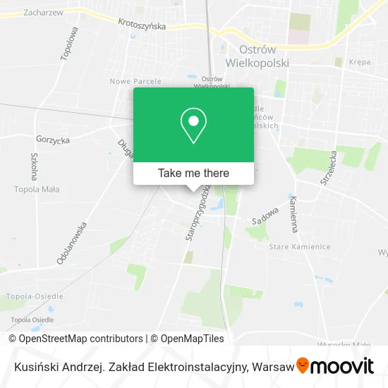 Карта Kusiński Andrzej. Zakład Elektroinstalacyjny