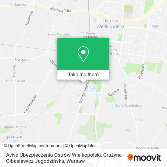 Aviva Ubezpieczenia Ostrów Wielkopolski, Grażyna Gibasiewicz-Jagodzińska map