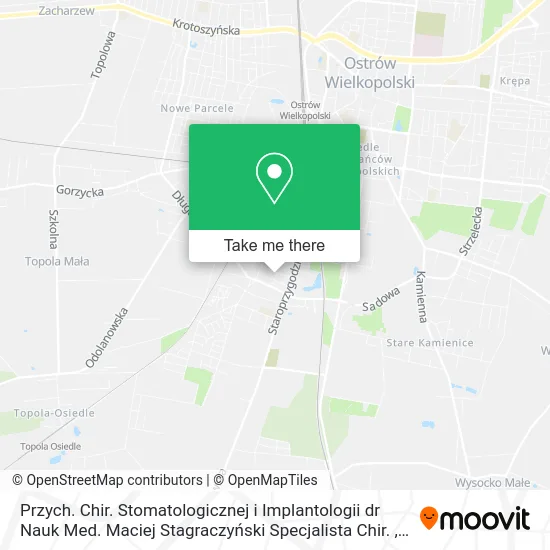 Przych. Chir. Stomatologicznej i Implantologii dr Nauk Med. Maciej Stagraczyński Specjalista Chir. map