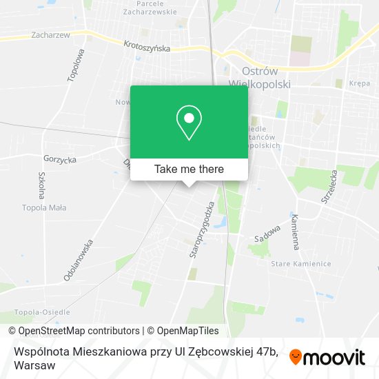 Wspólnota Mieszkaniowa przy Ul Zębcowskiej 47b map