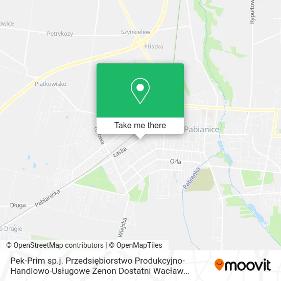 Pek-Prim sp.j. Przedsiębiorstwo Produkcyjno-Handlowo-Usługowe Zenon Dostatni Wacław Starowicz map