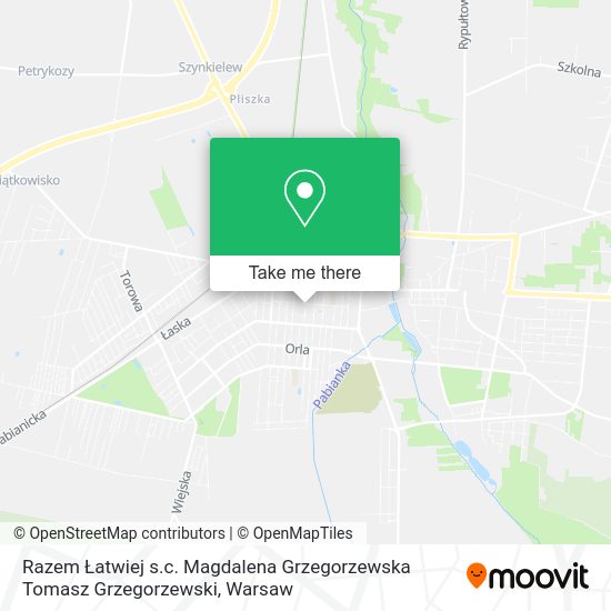 Razem Łatwiej s.c. Magdalena Grzegorzewska Tomasz Grzegorzewski map