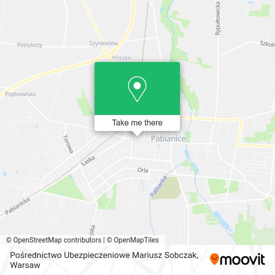 Pośrednictwo Ubezpieczeniowe Mariusz Sobczak map