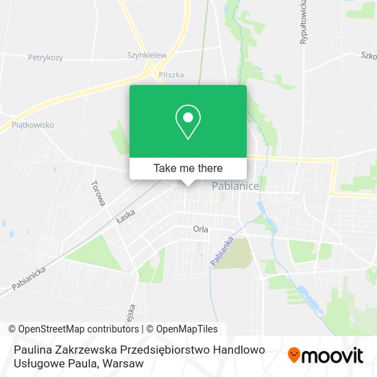 Paulina Zakrzewska Przedsiębiorstwo Handlowo Usługowe Paula map