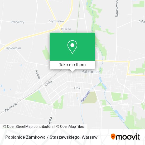 Pabianice Zamkowa / Staszewskiego map