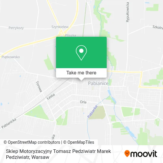 Карта Sklep Motoryzacyjny Tomasz Pedziwiatr Marek Pedziwiatr