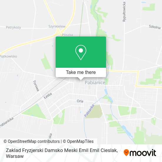 Zaklad Fryzjerski Damsko Meski Emil Emil Cieslak map