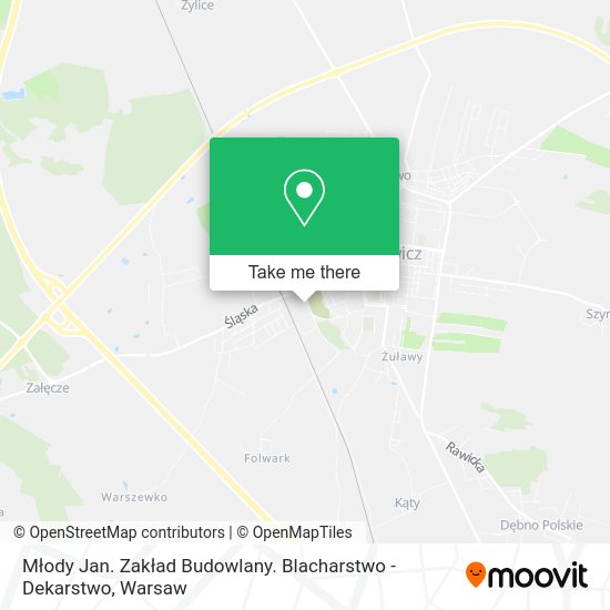 Młody Jan. Zakład Budowlany. Blacharstwo - Dekarstwo map