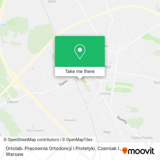 Ortolab. Pracownia Ortodoncji i Protetyki. Czerniak I. map