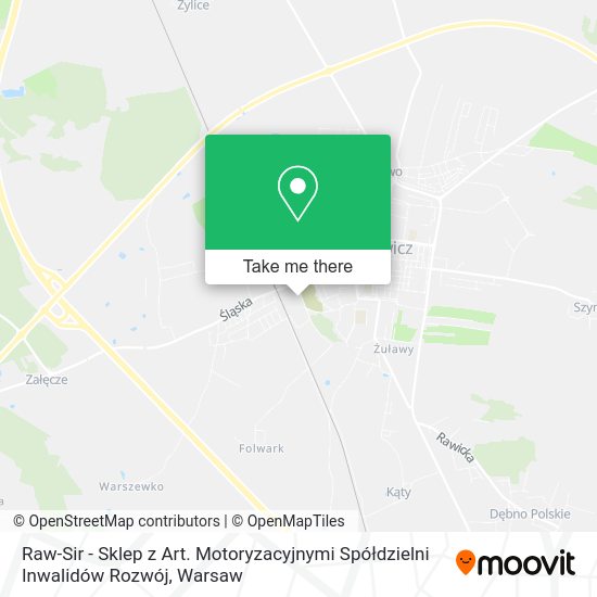 Raw-Sir - Sklep z Art. Motoryzacyjnymi Spółdzielni Inwalidów Rozwój map