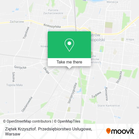 Ziętek Krzysztof. Przedsiębiorstwo Usługowe map