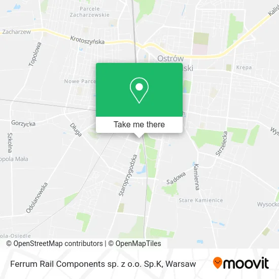 Карта Ferrum Rail Components sp. z o.o. Sp.K