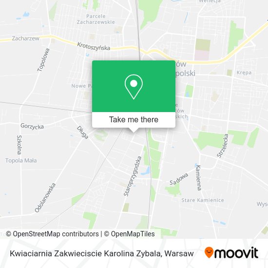 Kwiaciarnia Zakwieciscie Karolina Zybala map