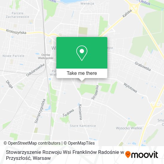 Stowarzyszenie Rozwoju Wsi Franklinów Radośnie w Przyszłość map