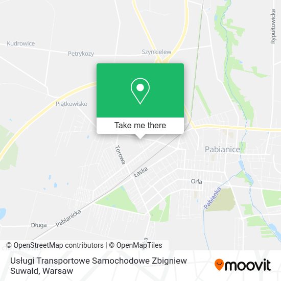 Usługi Transportowe Samochodowe Zbigniew Suwald map