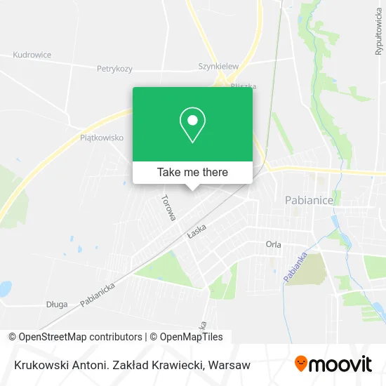 Карта Krukowski Antoni. Zakład Krawiecki