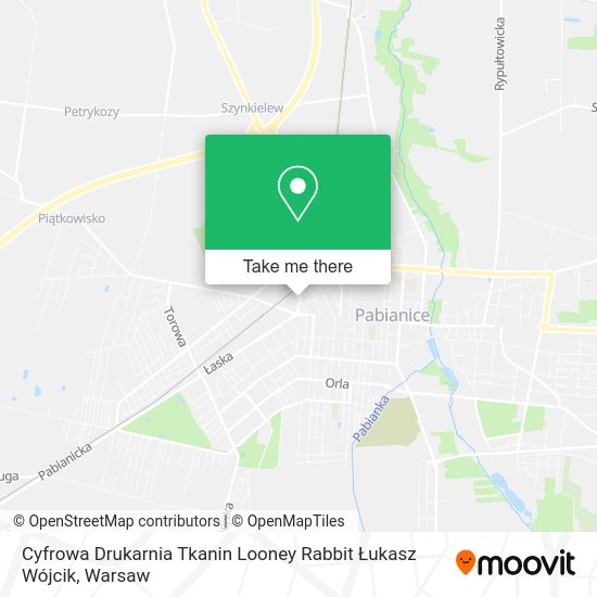 Cyfrowa Drukarnia Tkanin Looney Rabbit Łukasz Wójcik map