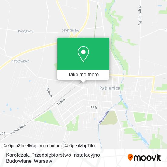 Karolczak. Przedsiębiorstwo Instalacyjno - Budowlane map