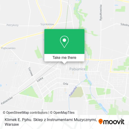 Klimek E. Pphu. Sklep z Instrumentami Muzycznymi map