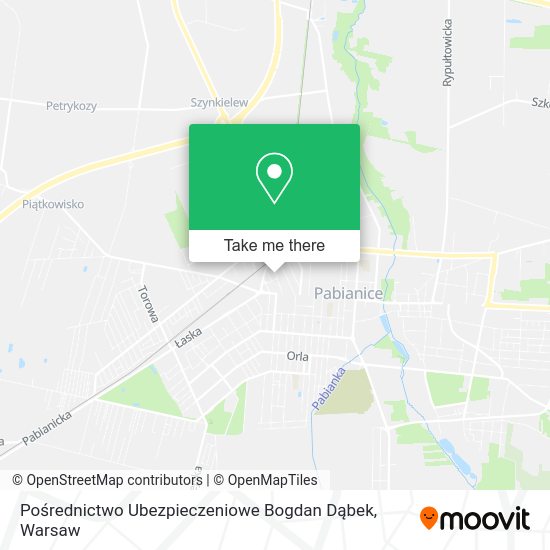 Pośrednictwo Ubezpieczeniowe Bogdan Dąbek map