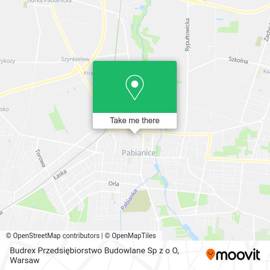 Карта Budrex Przedsiębiorstwo Budowlane Sp z o O