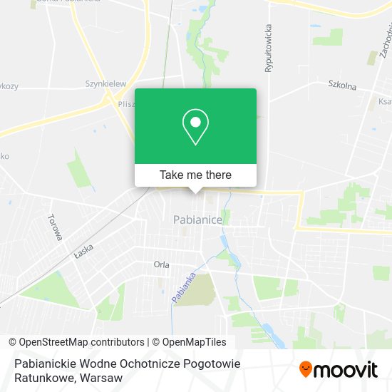 Pabianickie Wodne Ochotnicze Pogotowie Ratunkowe map