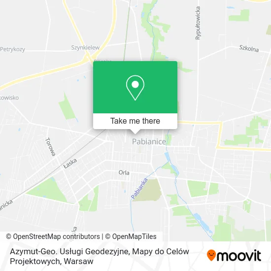 Карта Azymut-Geo. Usługi Geodezyjne, Mapy do Celów Projektowych