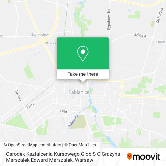 Osrodek Ksztalcenia Kursowego Glob S C Grazyna Marszalek Edward Marszalek map