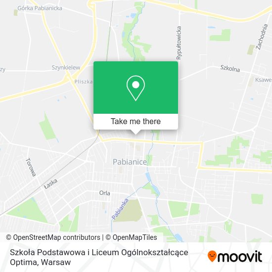 Szkoła Podstawowa i Liceum Ogólnokształcące Optima map