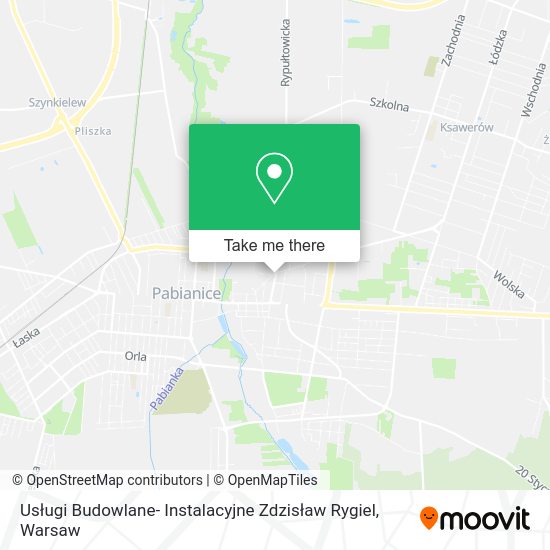 Usługi Budowlane- Instalacyjne Zdzisław Rygiel map