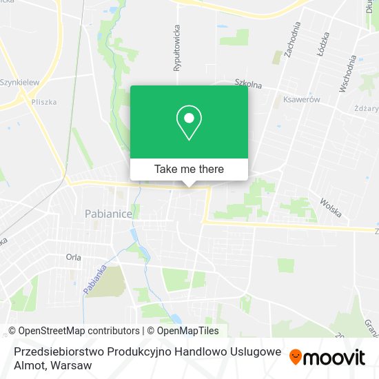 Przedsiebiorstwo Produkcyjno Handlowo Uslugowe Almot map