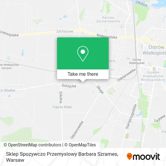 Карта Sklep Spozywczo Przemyslowy Barbara Szrames