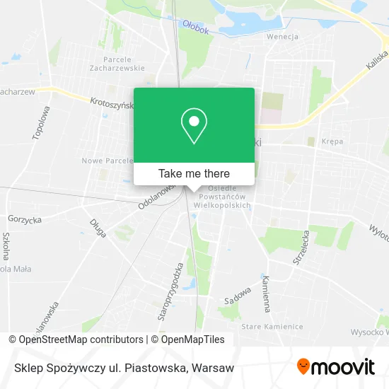 Карта Sklep Spożywczy ul. Piastowska