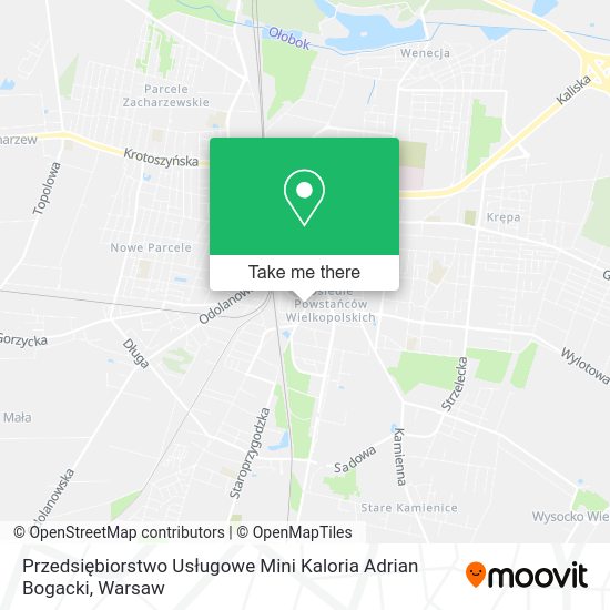 Przedsiębiorstwo Usługowe Mini Kaloria Adrian Bogacki map