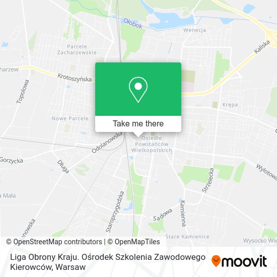 Liga Obrony Kraju. Ośrodek Szkolenia Zawodowego Kierowców map