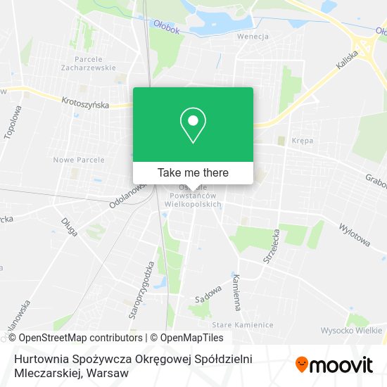 Hurtownia Spożywcza Okręgowej Spółdzielni Mleczarskiej map