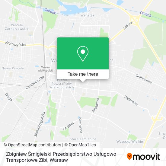 Zbigniew Śmigielski Przedsiębiorstwo Usługowo Transportowe Zibi map