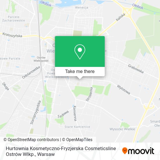 Hurtownia Kosmetyczno-Fryzjerska Cosmeticsline Ostrów Wlkp. map