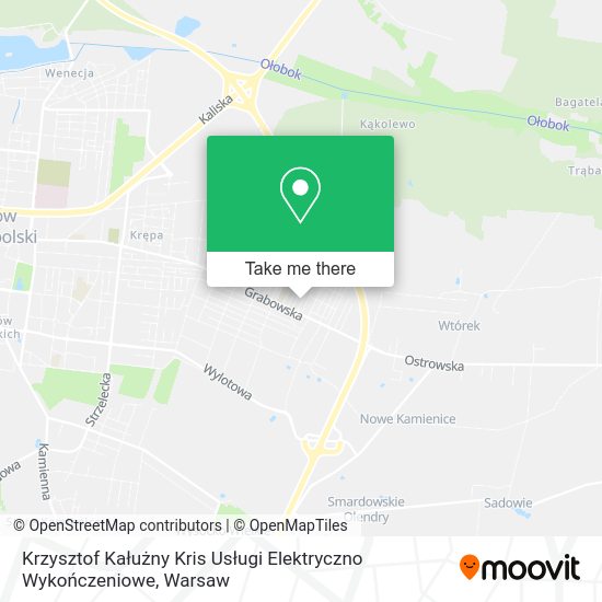 Krzysztof Kałużny Kris Usługi Elektryczno Wykończeniowe map