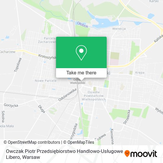 Owczak Piotr Przedsiębiorstwo Handlowo-Usługowe Libero map