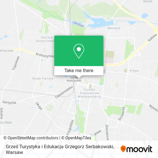 Карта Grześ Turystyka i Edukacja Grzegorz Serbakowski