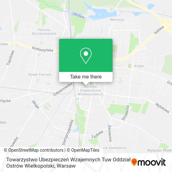 Towarzystwo Ubezpieczeń Wzajemnych Tuw Oddział Ostrów Wielkopolski map