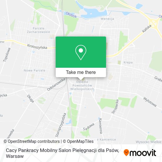 Карта Cacy Pankracy Mobilny Salon Pielęgnacji dla Psów