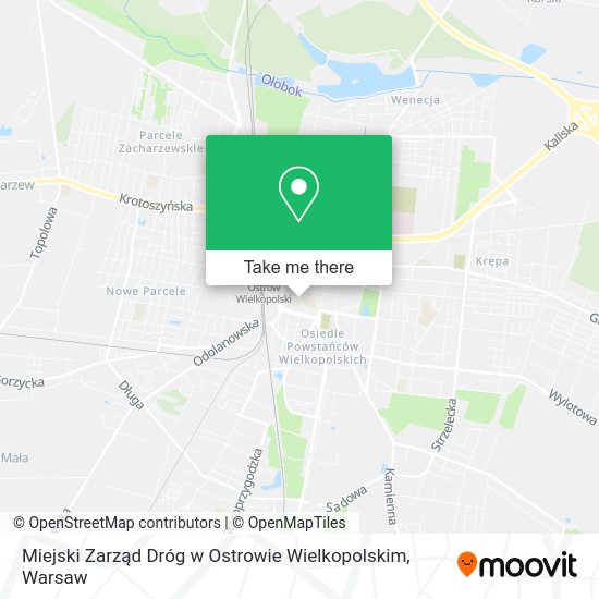 Miejski Zarząd Dróg w Ostrowie Wielkopolskim map