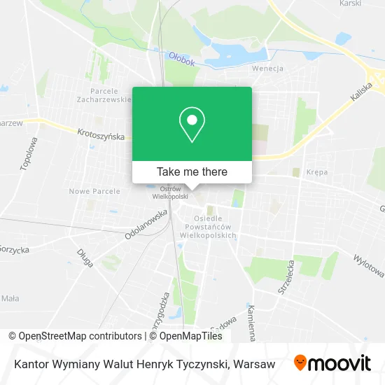 Карта Kantor Wymiany Walut Henryk Tyczynski