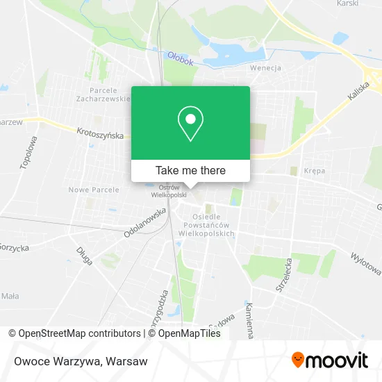 Карта Owoce Warzywa